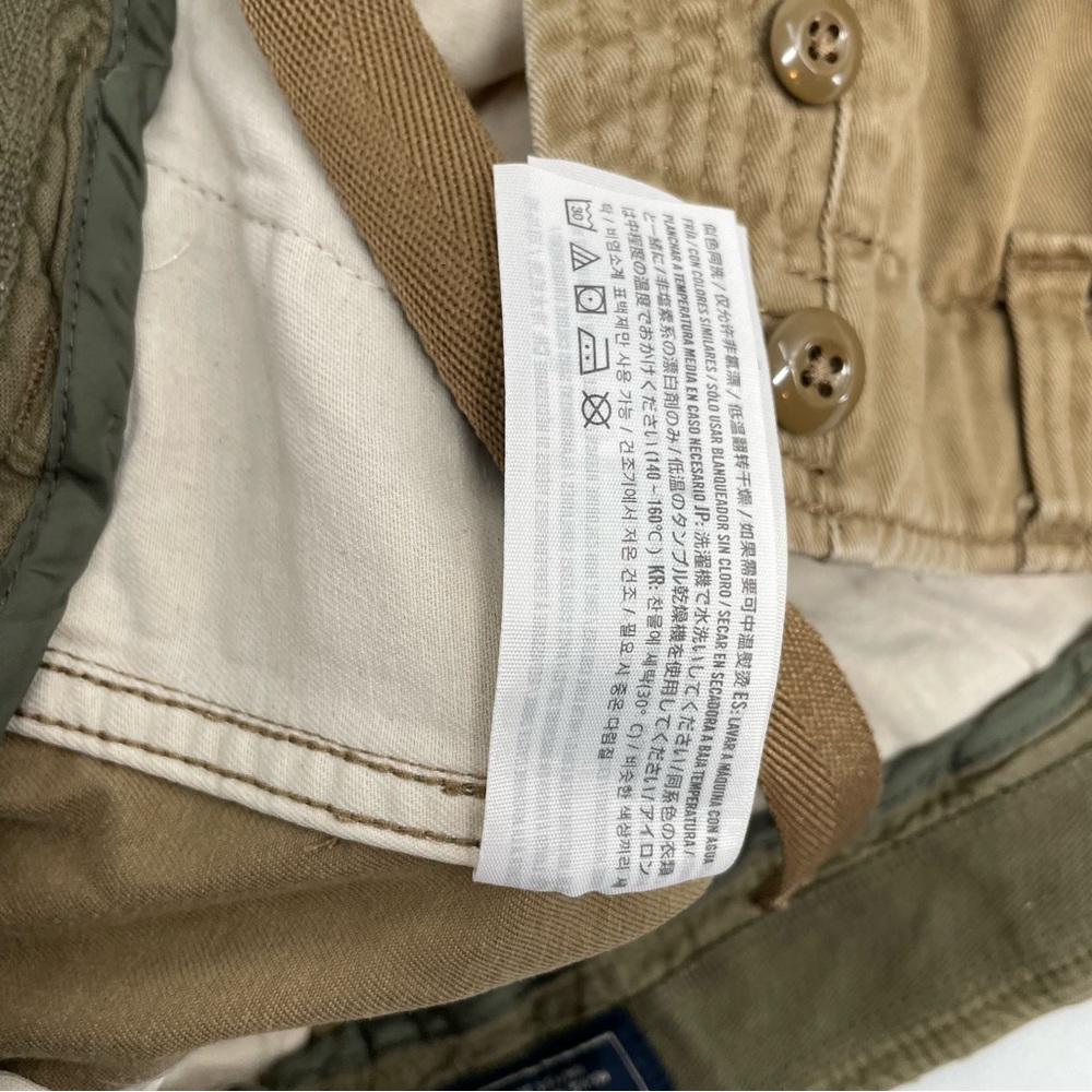Abercrombie Fitch Shorts Mens 32 Button Fly  Cargo Shorts Khaki Tan - Picture 6 of 10